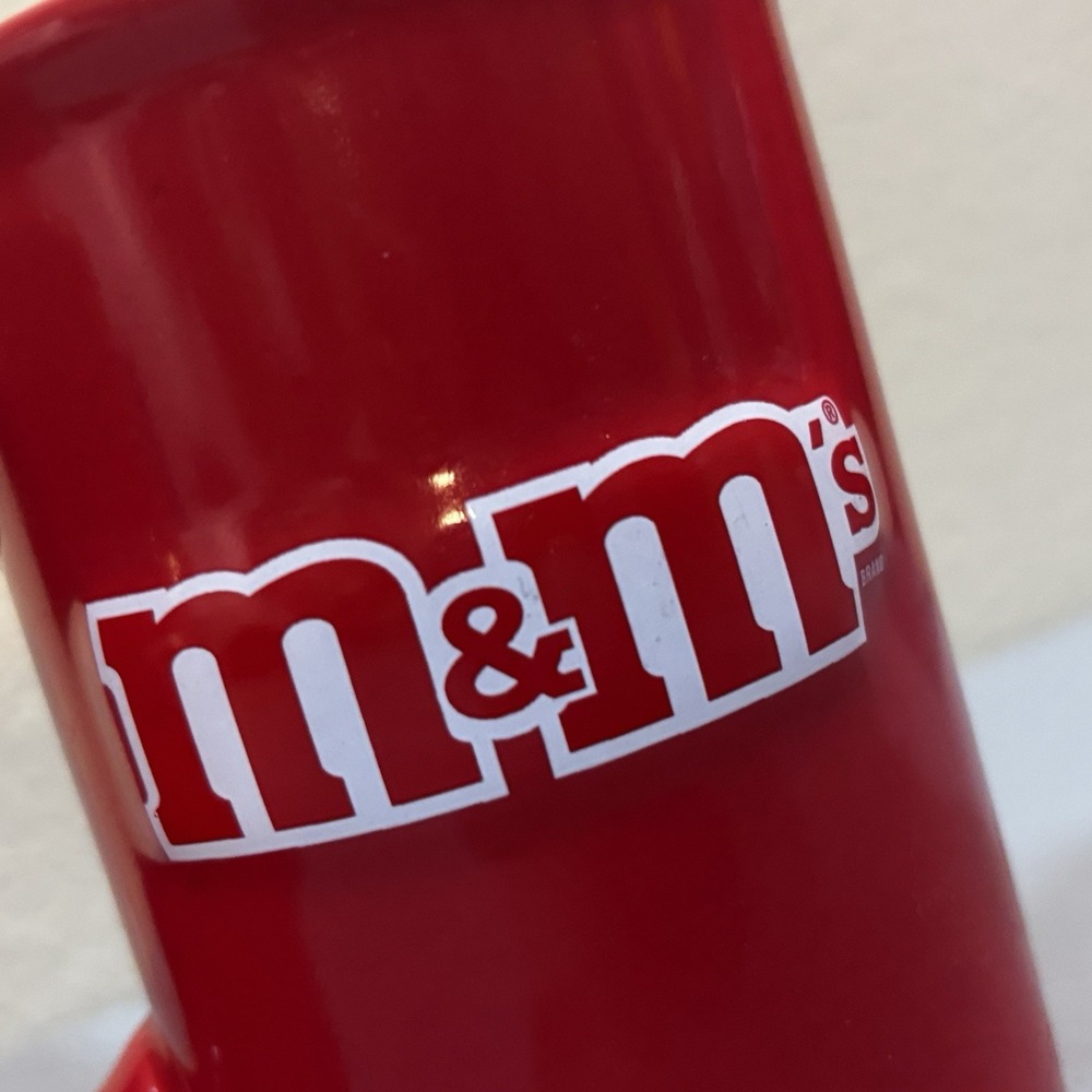 Two M&M's Red Mugs 12 oz Coffee Tea Cups Collectible Official Licensed 2011-2012 - Picture 7 of 10